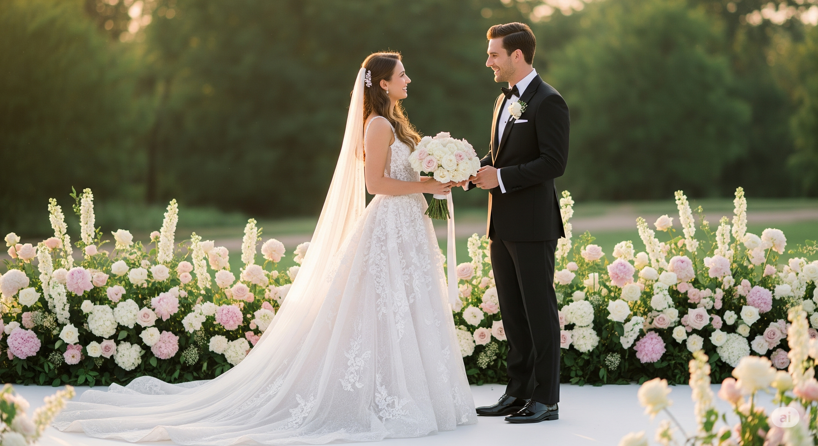 An advertising image for the digital wedding invitation generator